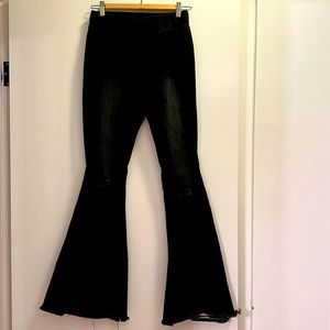 Black flared jeans